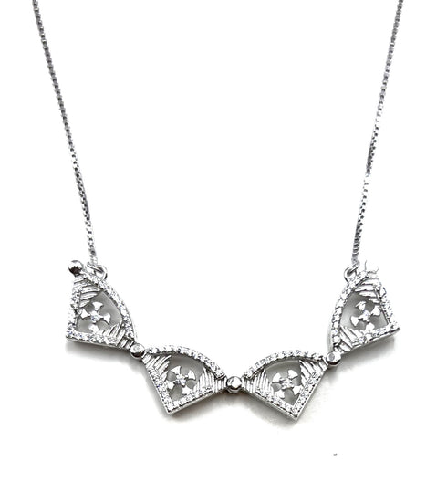 Sterling Round Jerusalem Cross Opening Magnetic Necklace